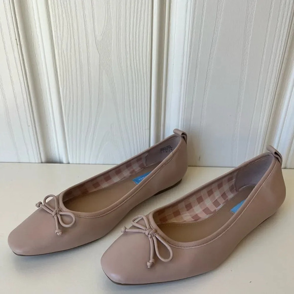 Draper James Taylor Beige Bow Ballet Flats Size 7.5 New - Picture 2 of 7